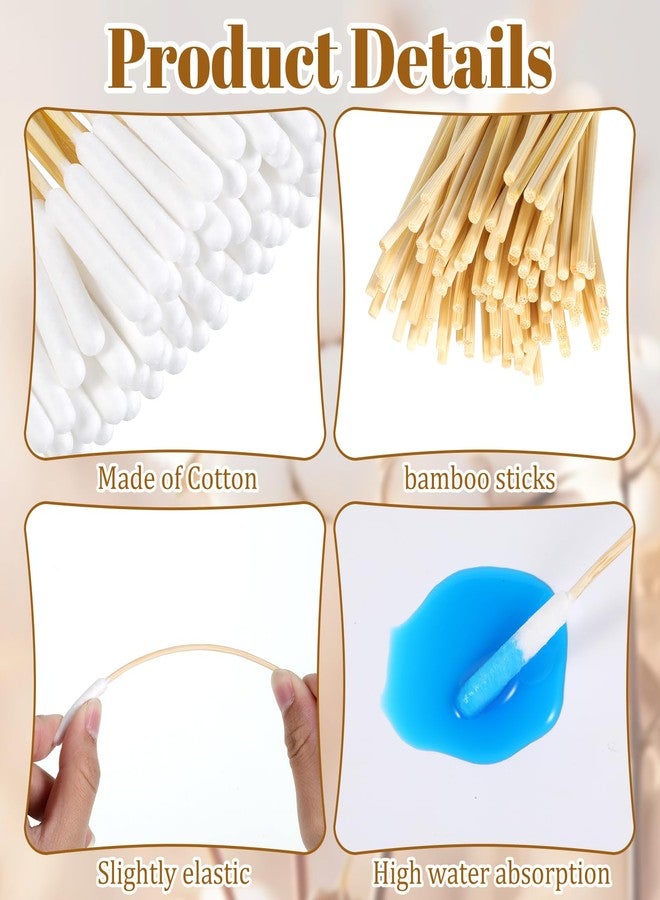 Alrhso Long Cotton Swab for Dogs Ears, 100 Pcs 6 Inch Long Large Professional Bamboo Handle Swab for Dog Ear Cleaning, Wound Care, Tear Stain Removal - Image 3